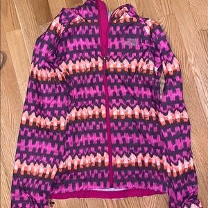 North Face Pink and Orange Rain Jacket